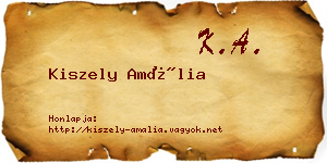 Kiszely Amália névjegykártya